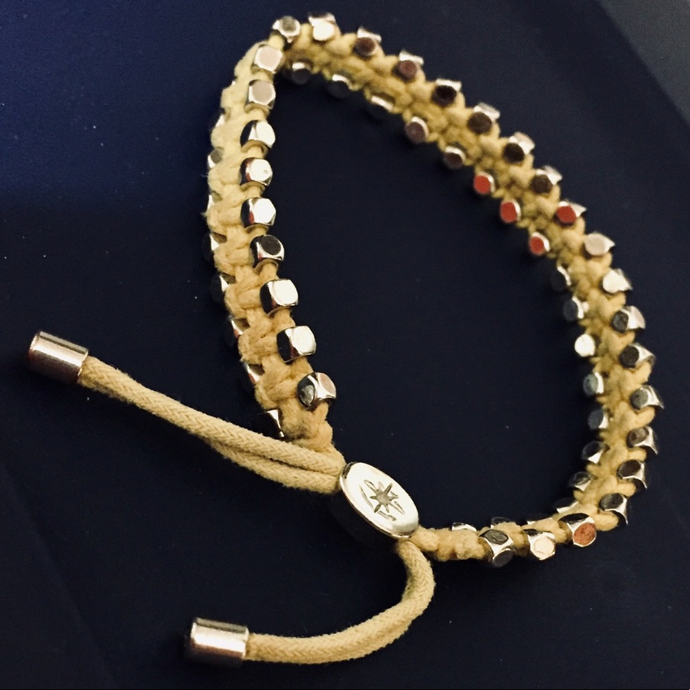 A Fossil adjustable braided tan bracelet